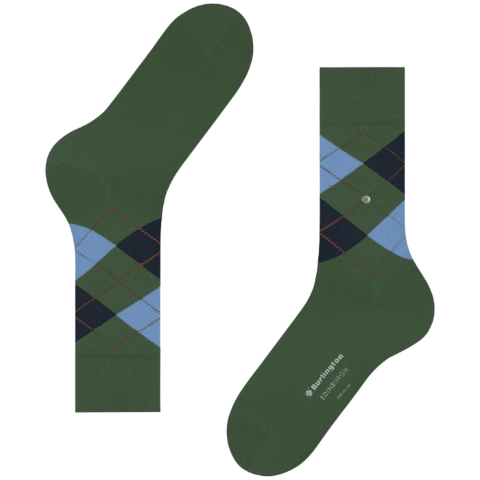 Burlington Socks Edinburgh Socks - Green/Blue