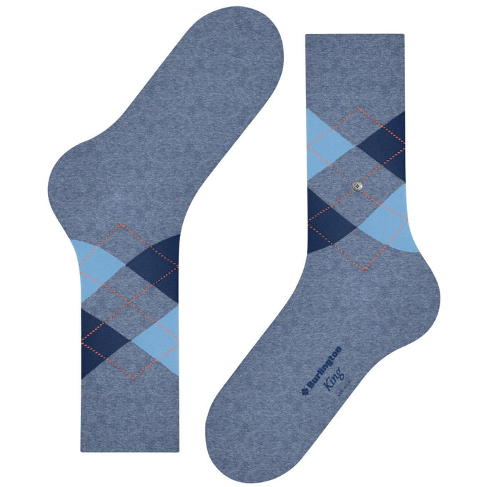Burlington Socks King Socks - Blue Marl