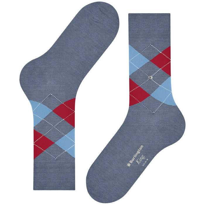 Burlington Socks King Socks - Blue Red
