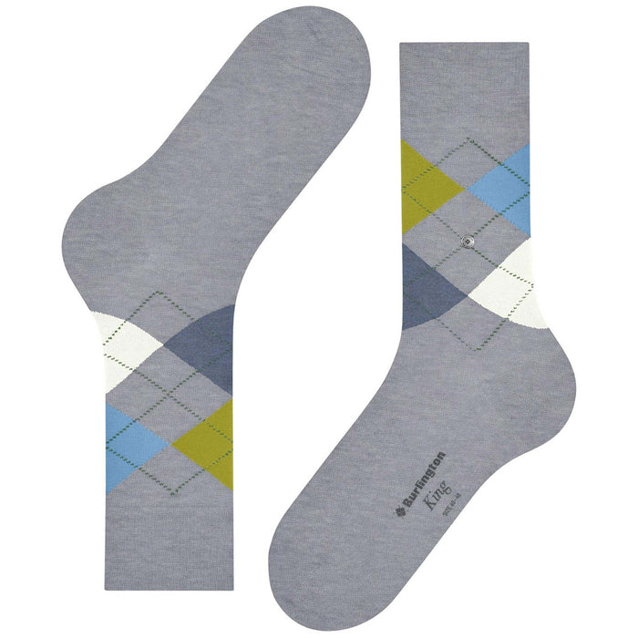 Burlington Socks King Socks - Grey Blue