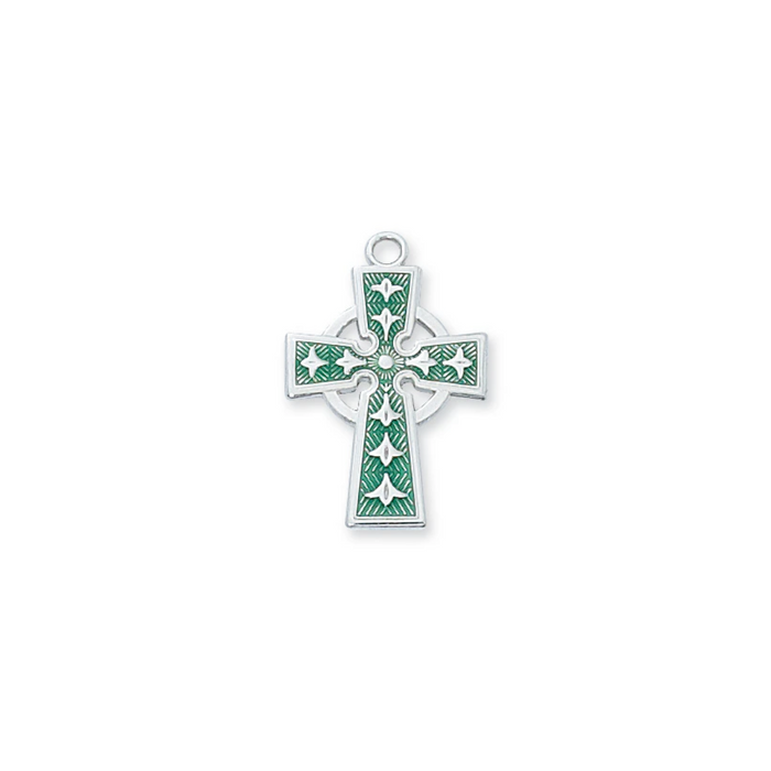 Celtic Cross Necklace - Sterling Silver 18"