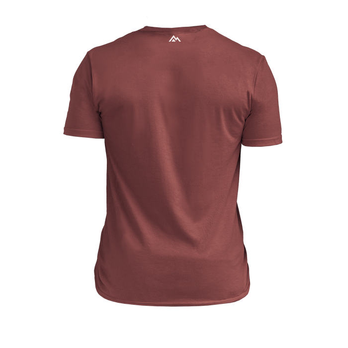 The REP Fitness Rise Tri-Blend Crew T-Shirt in Heather Russet/Blue back