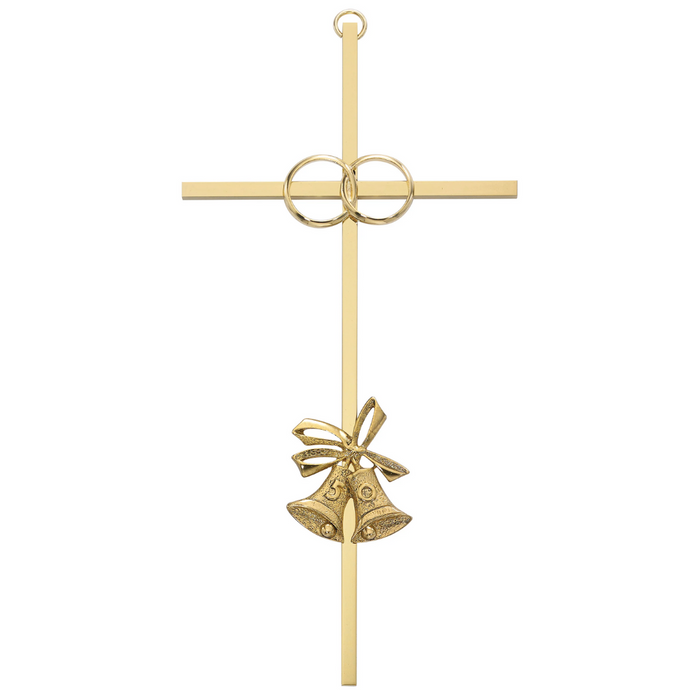 Cross - 8in 50th Anniversary Brass Cross Boxed