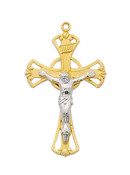 Crucifix Necklace - Gold over Sterling