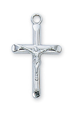 Crucifix Necklace - Sterling Silver 18"