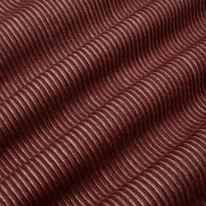 Far Afield Velzy Helio Stripe Knit Shirt - Red/Sand