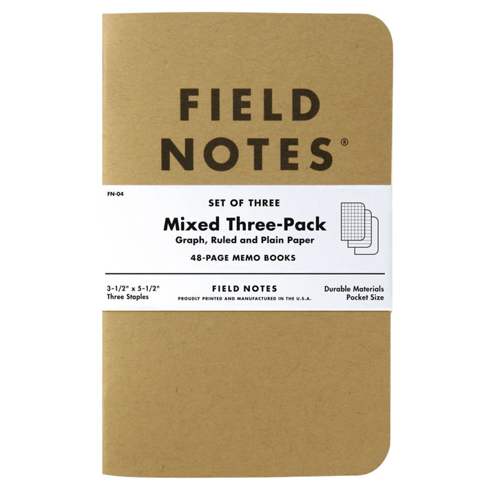 Field Notes 3 Pack original Kraft - Mixed