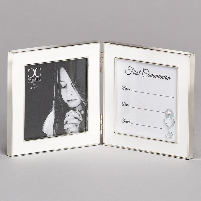 First Communion Double Photo Frame - Holds Two 4x4 Photos | Caroline Collection
