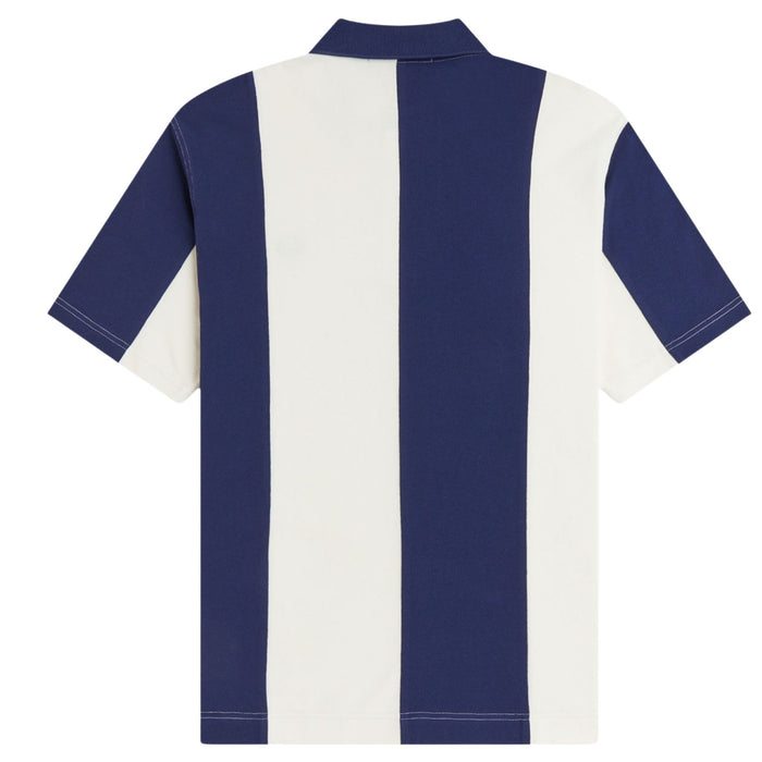 Fred Perry Cut and Sew Panel Polo Shirt - French Navy