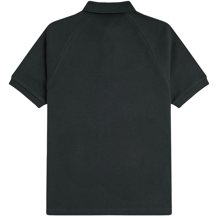 Fred Perry Waffle Stitch Knitted Shirt - Night Green