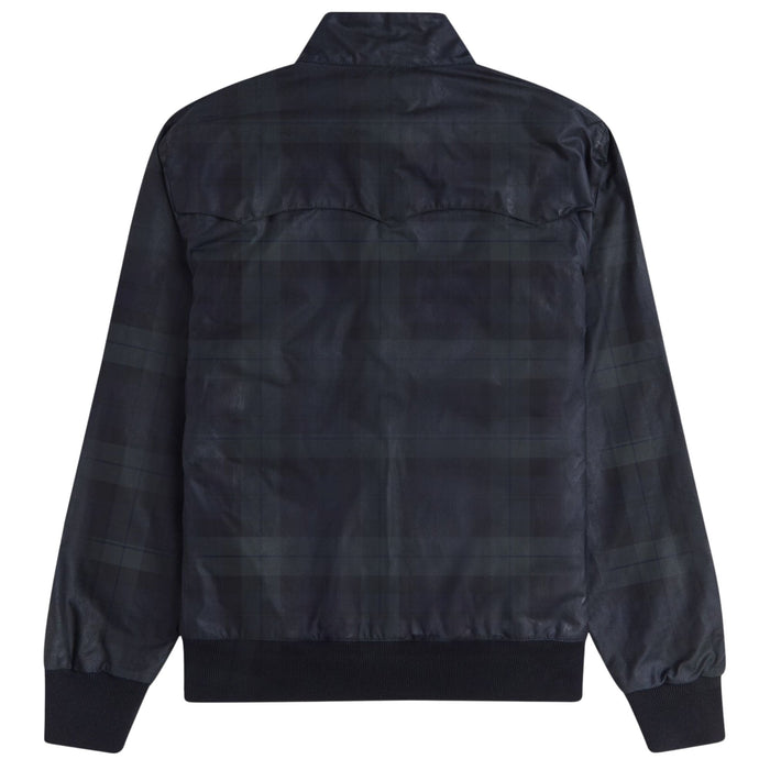 Fred Perry Waxed Harrington Jacket - Blackwatch
