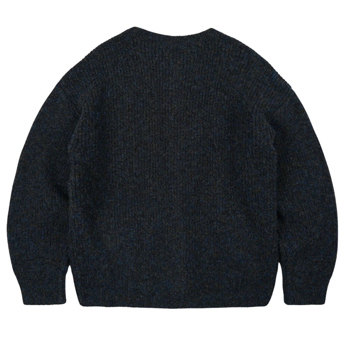 FrizmWORKS Brushed Wool Round Cardigan - Black