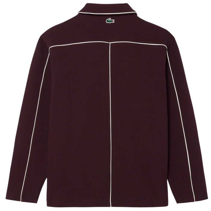 Lacoste Tennis Heritage Zipped Badge Accent Sweatshirt - Merlot