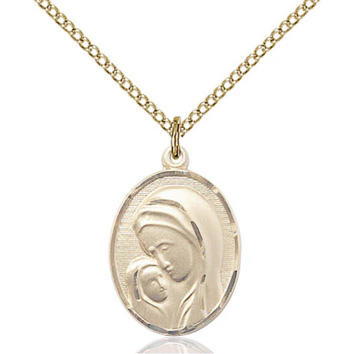 Madonna and Child Gold Filled 18"