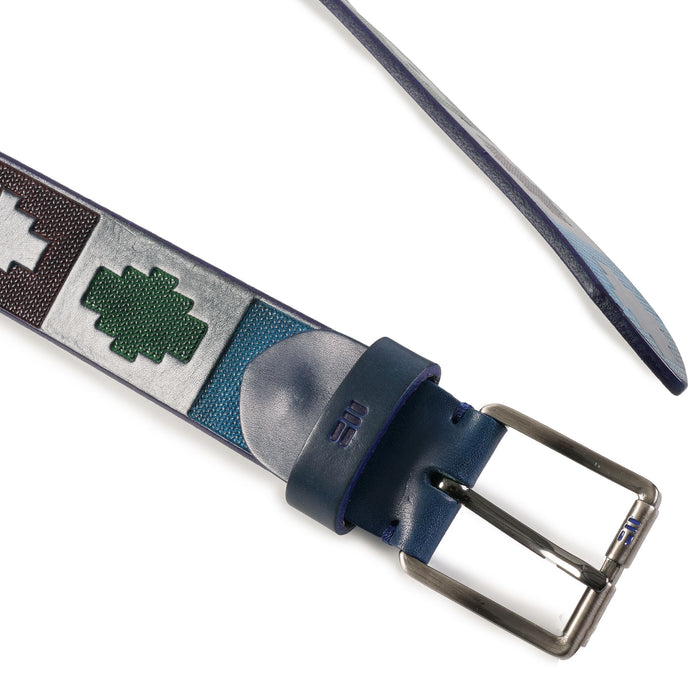 Miguel Bellido Belts Leather Motif Belt - Blue