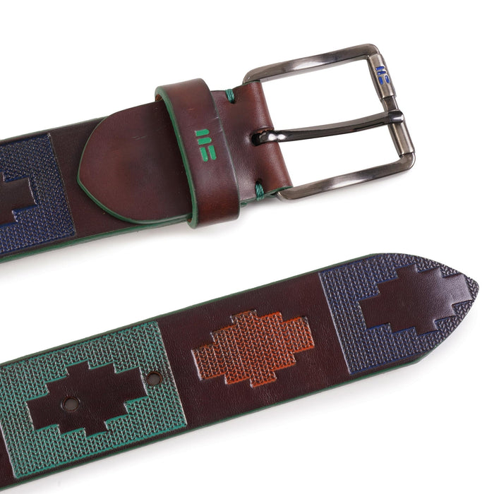 Miguel Bellido Belts Leather Motif Belt - Green