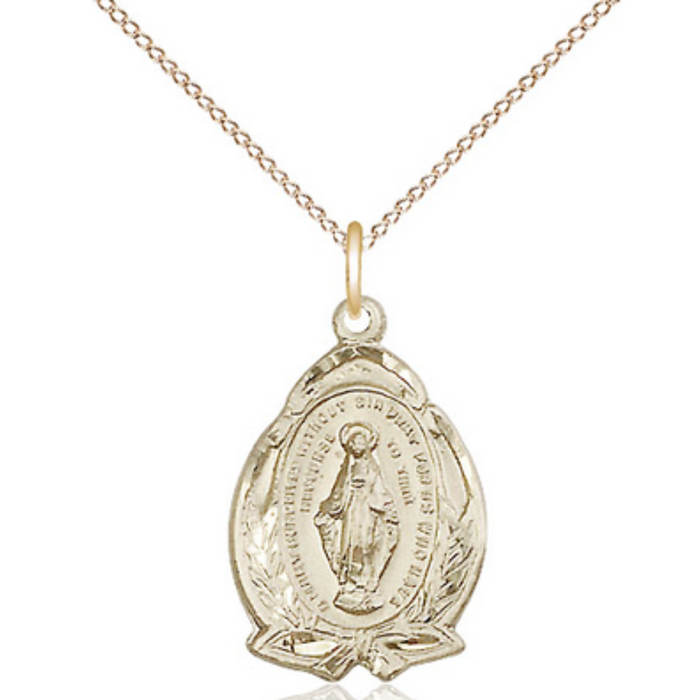 Miraculous Medal Gold Filled 18"