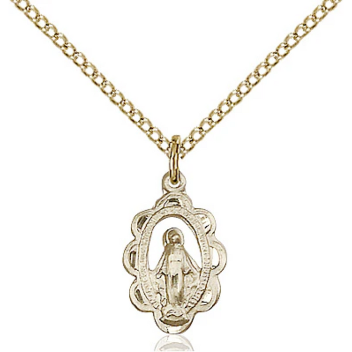 Miraculous Medal Gold Filled 18"