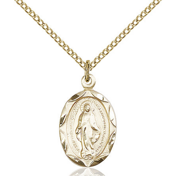 Miraculous Medal Gold Filled 18"
