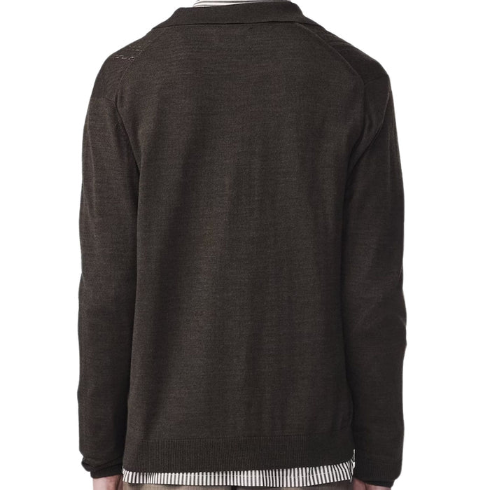 NN07 Thor Long Sleeve Polo Shirt - Demitasse