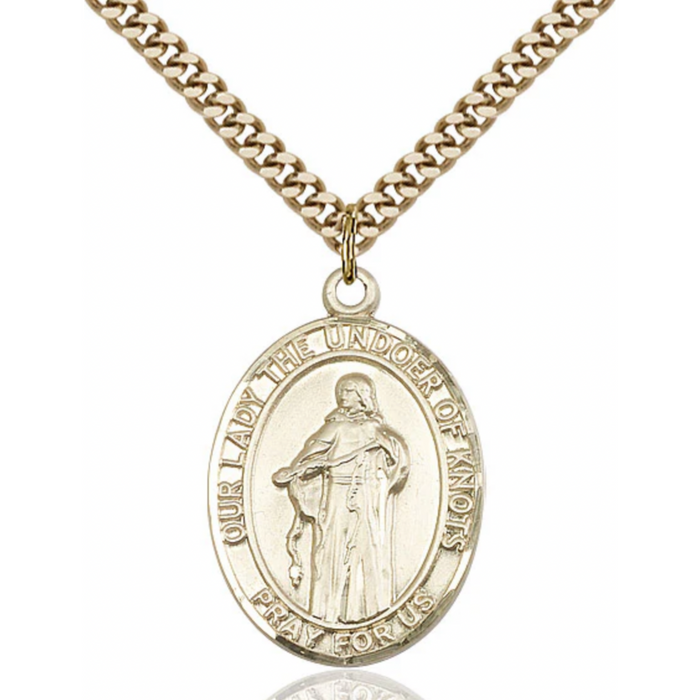 Our Lady the Undoer of Knots Necklace 24"
