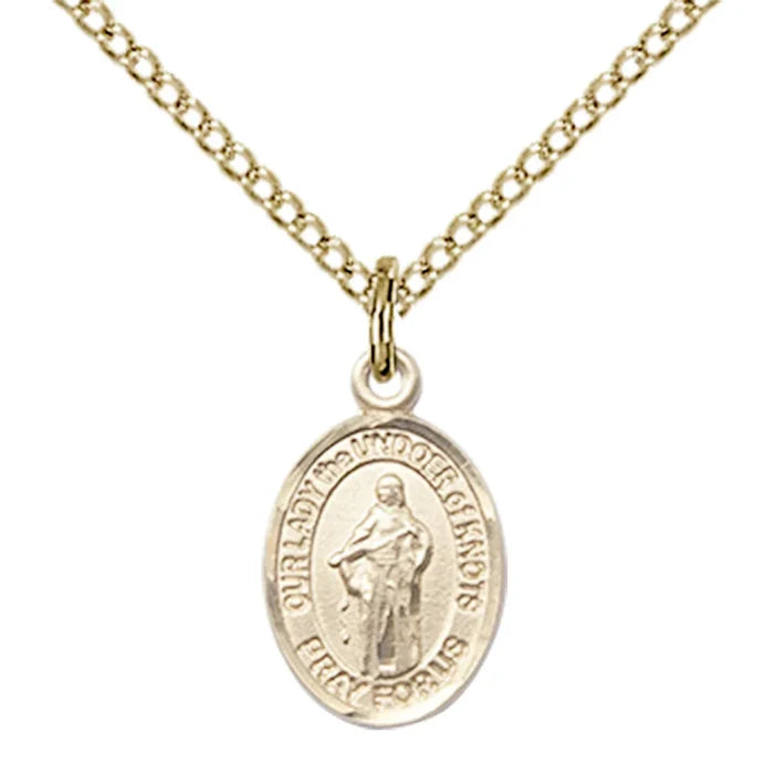 Our Lady Undoer of Knots Sterling or Gold Necklace - 18" Chain | Bliss