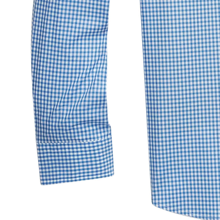 Polo Ralph Lauren Custom Fit Stretch Poplin Shirt - Blue and White
