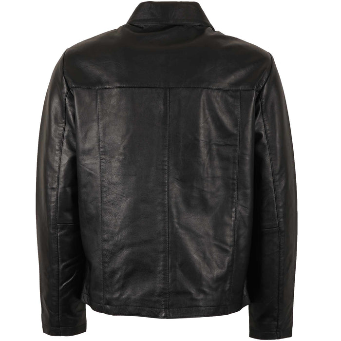 Real Hoxton Classic Leather Jacket - Black