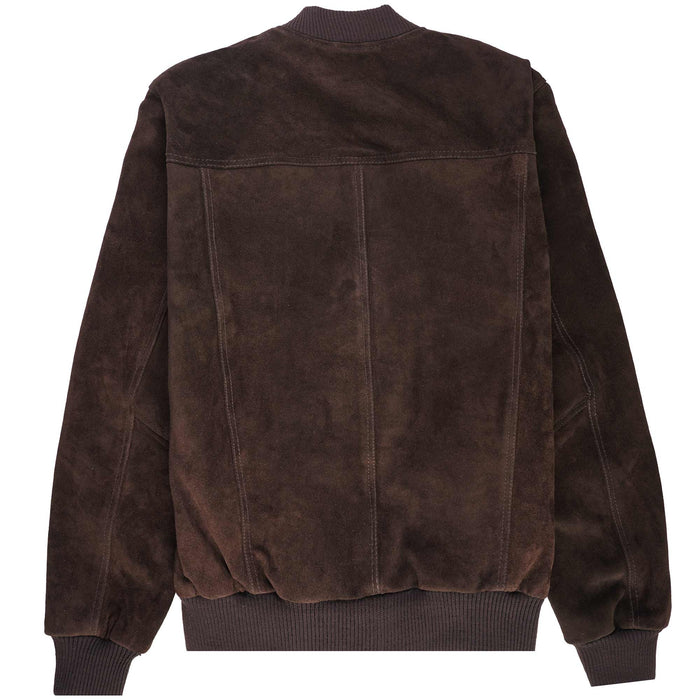 Real Hoxton Suede Bomber Jacket - Brown
