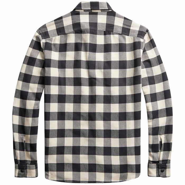 RRL by Ralph Lauren Buffalo Check Twill Workshirt - Black