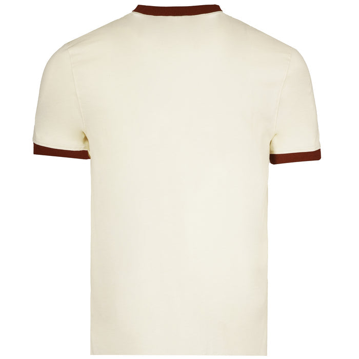 Sergio Tacchini x Stuarts x Stuarts Supermac T-Shirt - Buttercream/Merlot