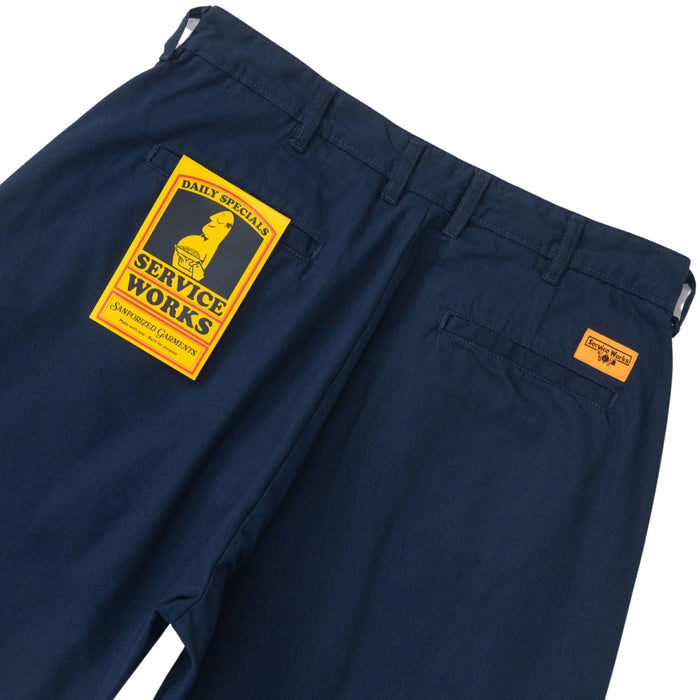 Service Works Twill Part Timer Shorts - Dark Navy