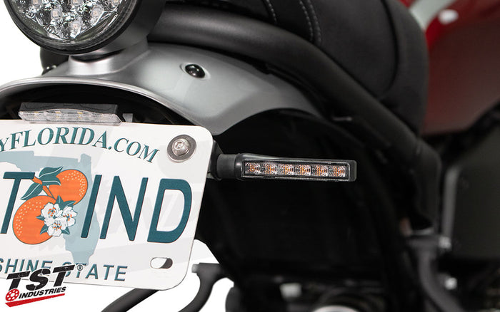 Couple this Elite-1 Fender Eliminator with TST LED Pod Turn Signals to completely overhaul the rear of your XSR700.