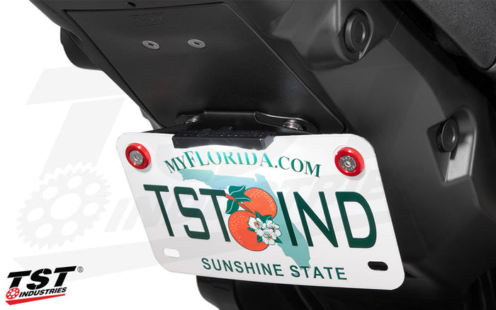 Pair our Elite-1 Fender Eliminator with our LED Low-Profile License Plate Light - sold separately.