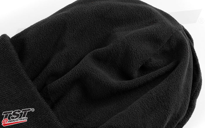 Super soft fleece lining feels like fluffy warm clouds keeping your head warm.