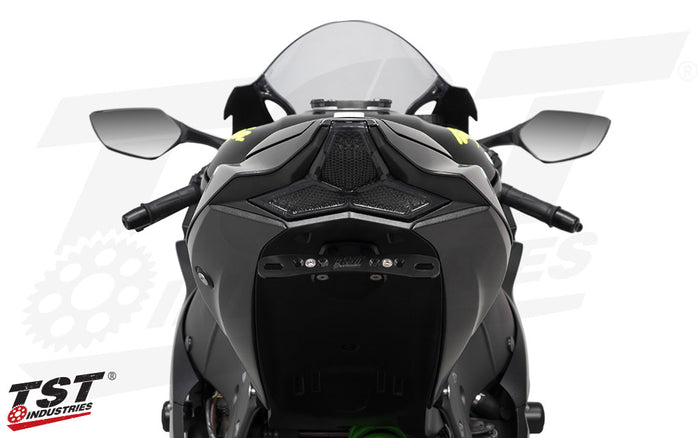 Unique lens geometry compliments the 2016-2020 Kawasaki ZX1-0R.