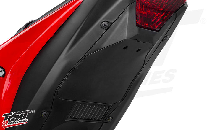 Undertail Fairing follows the shape, color and texture of the YZF R3 and MT-03 tail section.