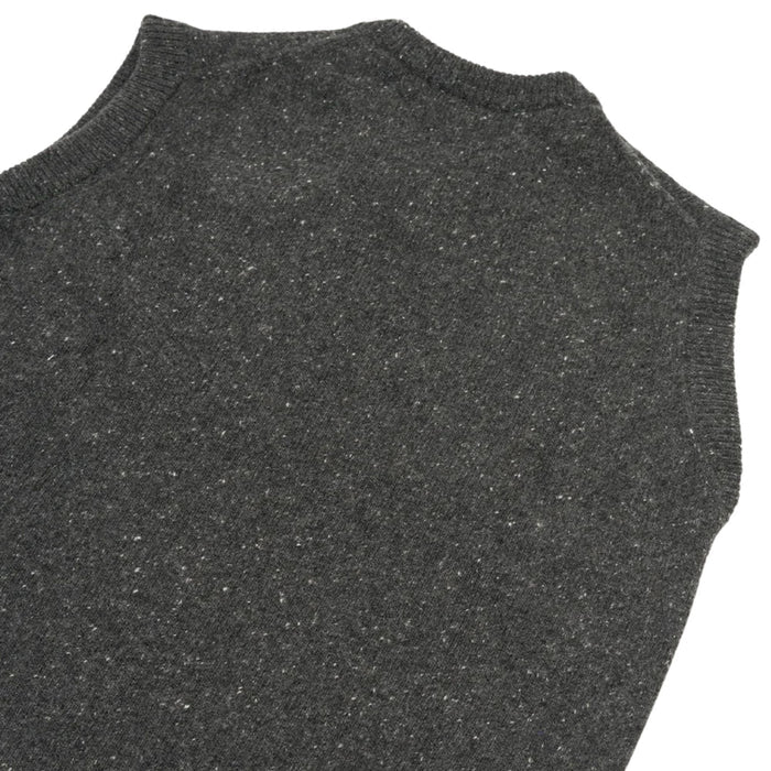 Universal Works Sweater Vest Wool Fleck - Black