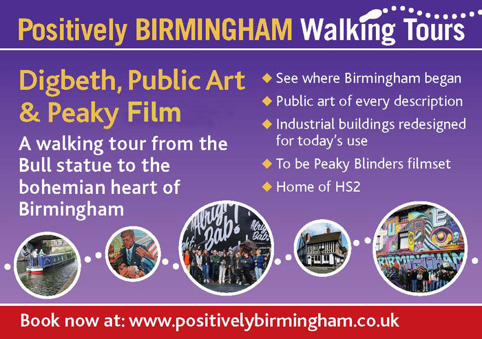 10:30 - 12:30 SATURDAY 19th September 2026 Tour - Digbeth, Public Art & Peaky Film Tour