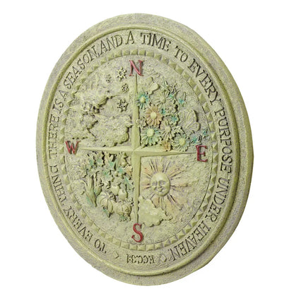 4 Seasons Garden Stone Plaque 12" - Ecclesiastes 3:1 | Roman