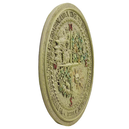 4 Seasons Garden Stone Plaque 12" - Ecclesiastes 3:1 | Roman