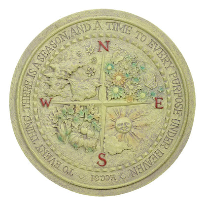 4 Seasons Garden Stone Plaque 12" - Ecclesiastes 3:1 | Roman