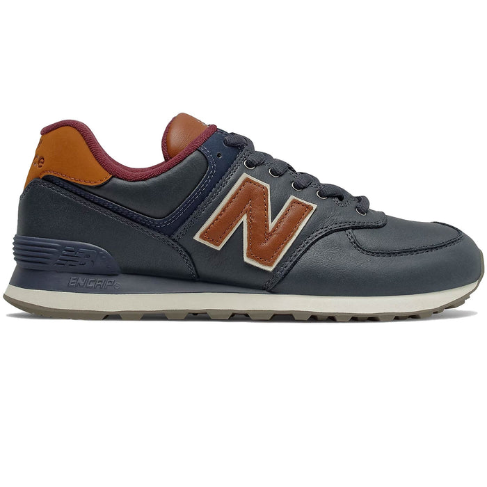 574 Leather - Navy