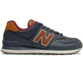 574 Leather - Navy