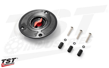 What's included. (Red fuel cap shown)