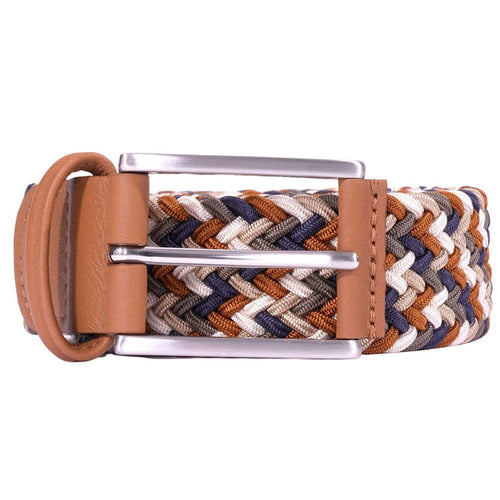 Anderson's Belts Woven Belt - Tan/Navy