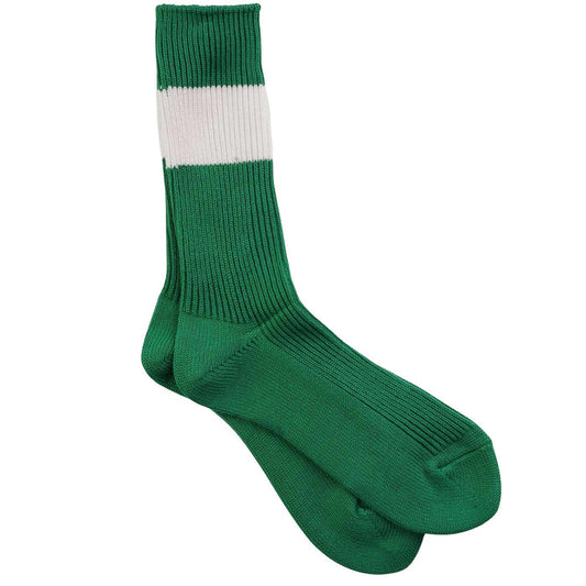 Anonymous Ism Stripe Crew Socks - Green