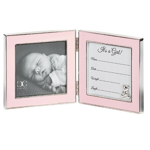 Baby Girl Hinged Frame 5"H