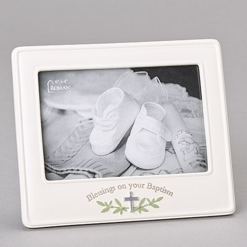 Baptism Blessing Frame 6"H