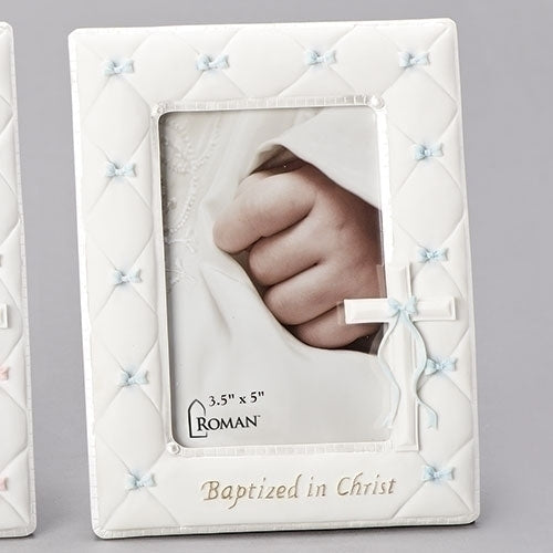 Baptism Boy Frame 7"H